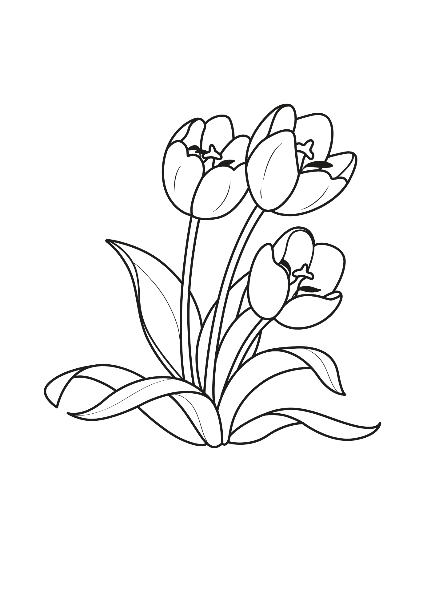 Printable Flowers and Plants Coloring Pages for Kids