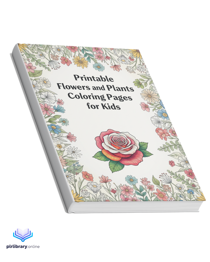 Printable Flowers and Plants Coloring Pages for Kids