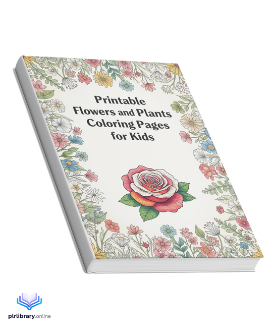Printable Flowers and Plants Coloring Pages for Kids